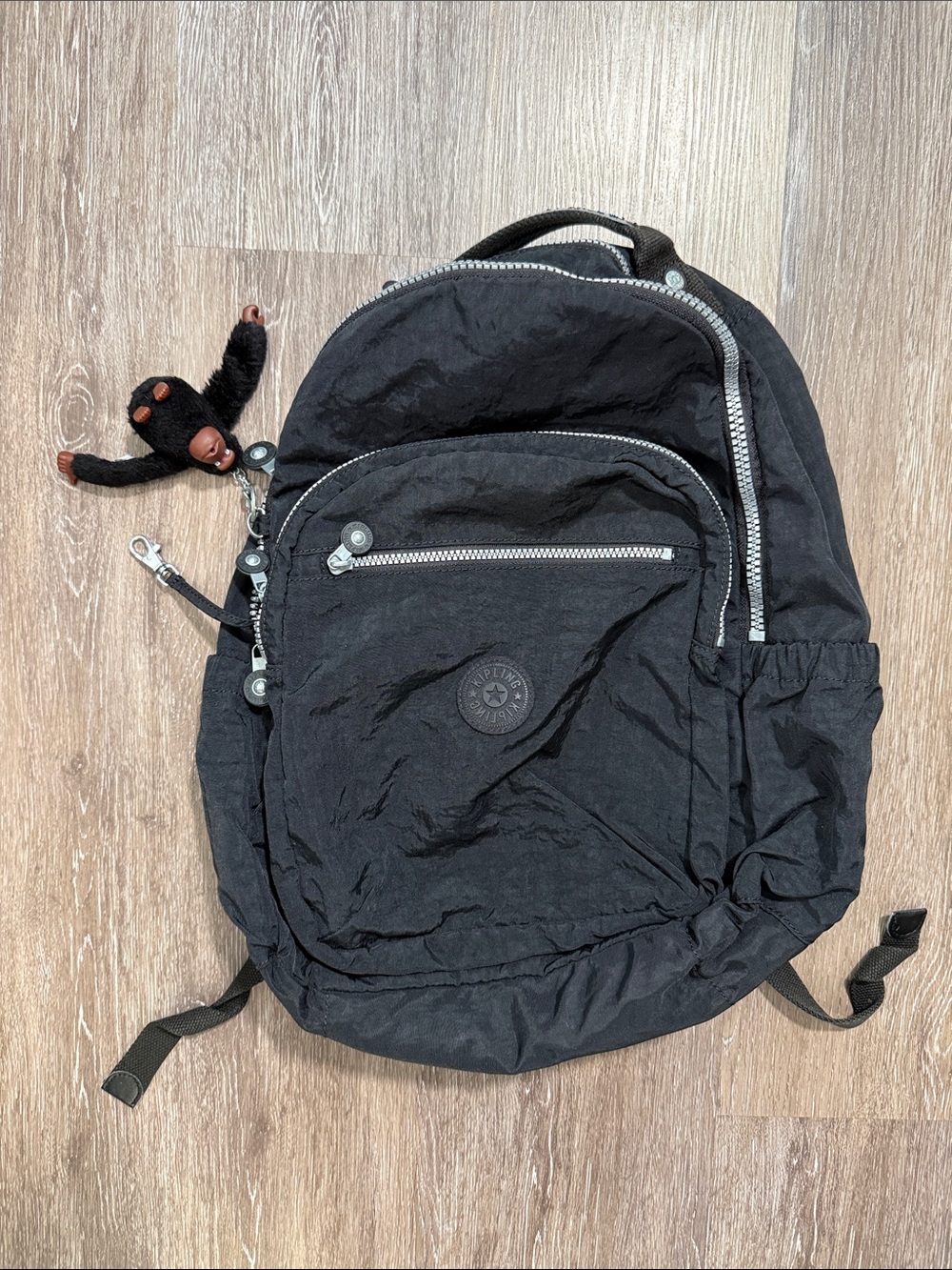 Kipling Black Nylon Backpack